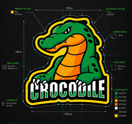 Prototype graphique du patch réalisé sur ordinateur